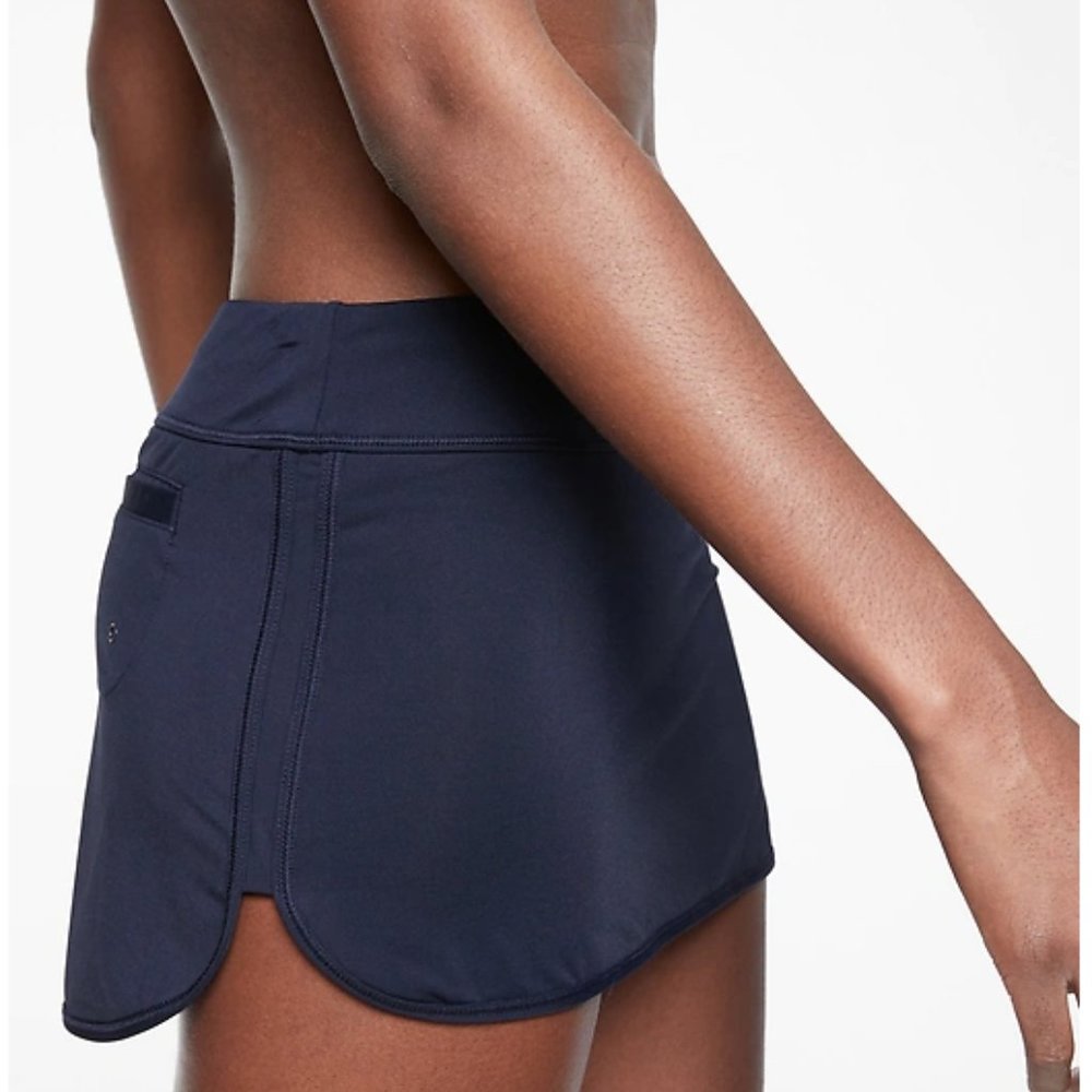Athleta Tidal Swim Skirt Dark Blue SMALL